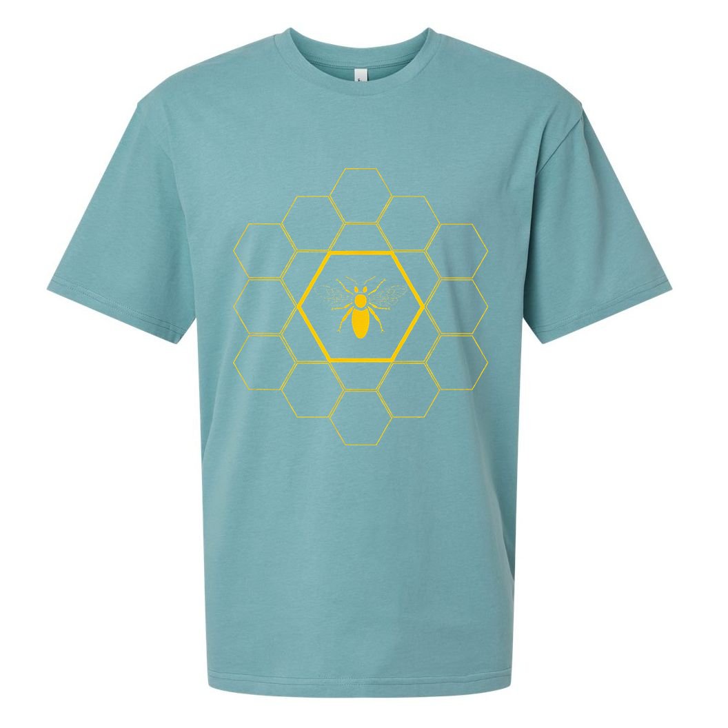 Bee Honeycomb Beekeeper Beekeeping Sueded Cloud Jersey T-Shirt