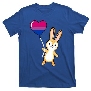 Bunny Heart Balloon Bisexual Pride Gift T-Shirt