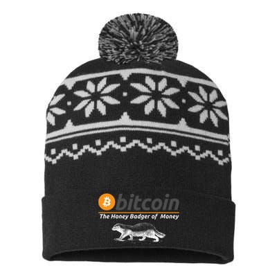 Bitcoin Honey Badger Of Money, Bitcoin Crypto, Bitcoin Blockchain USA-Made Snowflake Beanie