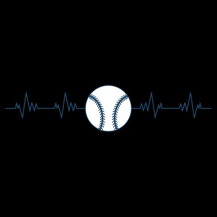 Baseball Heartbeat Drawstring Bag