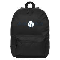Baseball Heartbeat 16 in Basic Backpack
