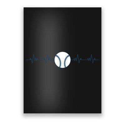 Baseball Heartbeat Poster