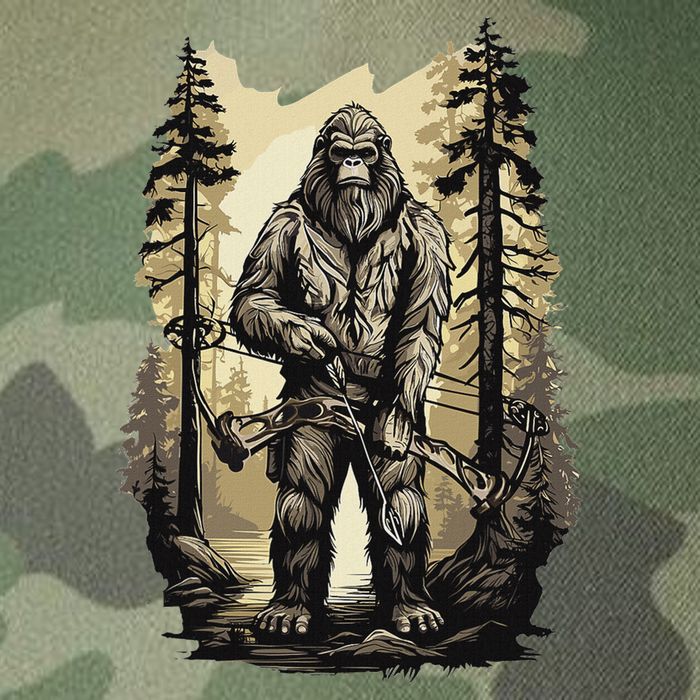 Bow Hunting Bigfoot Funny Bow Hunting Sasquatch Hunting Legacy Tie Dye Trucker Hat