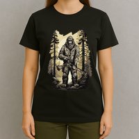 Bow Hunting Bigfoot Funny Bow Hunting Sasquatch Hunting T-Shirt