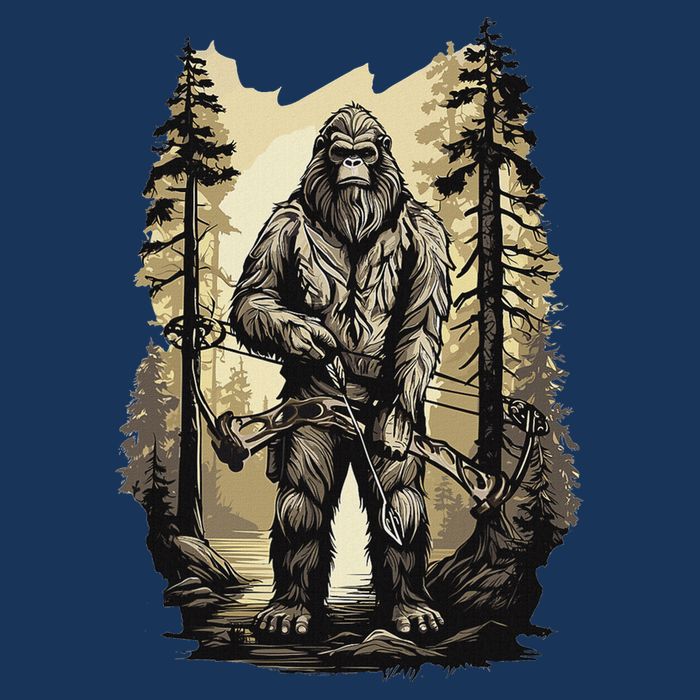 Bow Hunting Bigfoot Funny Bow Hunting Sasquatch Hunting Infant Baby Jersey Bodysuit