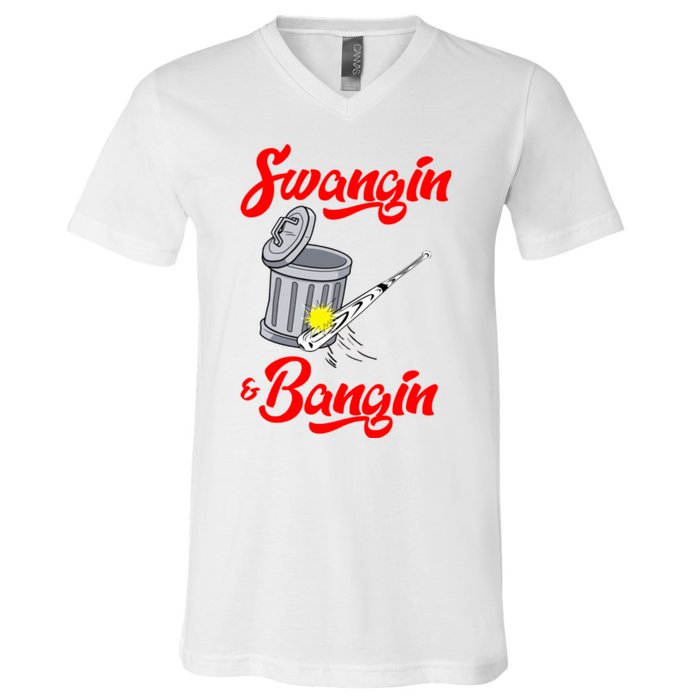 Bangin Houston Baseball Team V-Neck T-Shirt