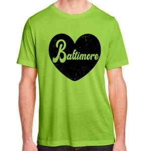 Baltimore Heart Baseball Sports Fan Adult ChromaSoft Performance T-Shirt