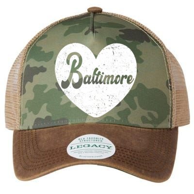 Baltimore Heart Baseball Sports Fan Legacy Tie Dye Trucker Hat