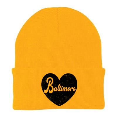 Baltimore Heart Baseball Sports Fan Knit Cap Winter Beanie