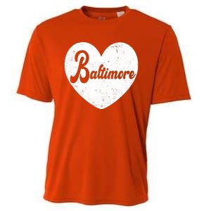 Baltimore Heart Baseball Sports Fan Cooling Performance Crew T-Shirt