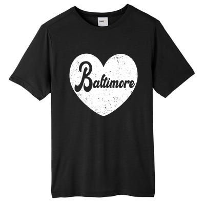 Baltimore Heart Baseball Sports Fan Tall Fusion ChromaSoft Performance T-Shirt