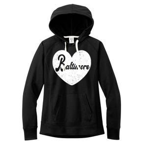 Baltimore Heart Baseball Sports Fan Women's Fleece Hoodie