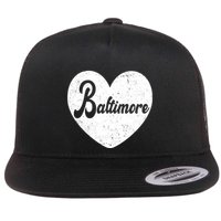 Baltimore Heart Baseball Sports Fan Flatbill Hat