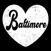 Baltimore Heart Baseball Sports Fan Flatbill Hat