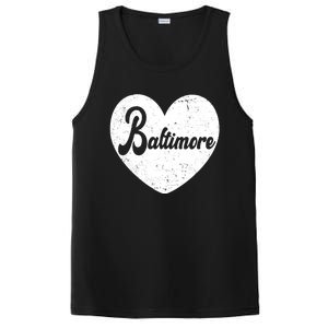 Baltimore Heart Baseball Sports Fan PosiCharge Competitor Tank