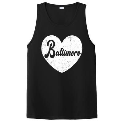 Baltimore Heart Baseball Sports Fan PosiCharge Competitor Tank