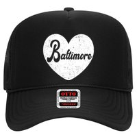Baltimore Heart Baseball Sports Fan Trucker Hat