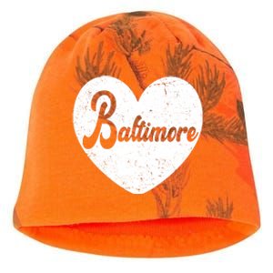 Baltimore Heart Baseball Sports Fan Kati - Camo Knit Beanie