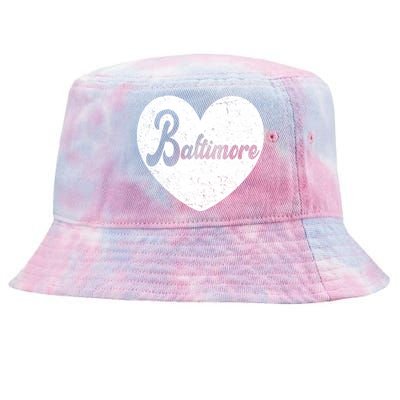 Baltimore Heart Baseball Sports Fan Tie-Dyed Bucket Hat