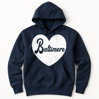 Baltimore Heart Baseball Sports Fan Hoodie