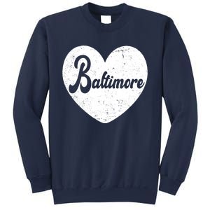 Baltimore Heart Baseball Sports Fan Sweatshirt