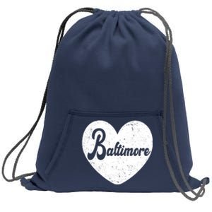 Baltimore Heart Baseball Sports Fan Sweatshirt Cinch Pack Bag