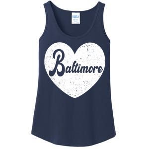 Baltimore Heart Baseball Sports Fan Ladies Essential Tank