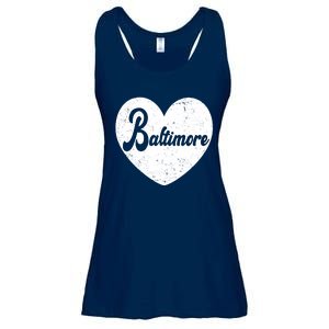 Baltimore Heart Baseball Sports Fan Ladies Essential Flowy Tank