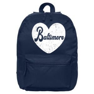 Baltimore Heart Baseball Sports Fan 16 in Basic Backpack