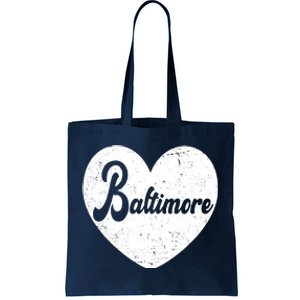 Baltimore Heart Baseball Sports Fan Tote Bag