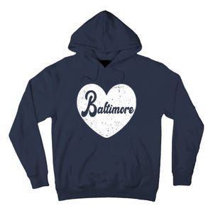 Baltimore Heart Baseball Sports Fan Tall Hoodie