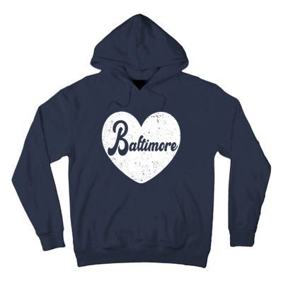 Baltimore Heart Baseball Sports Fan Tall Hoodie