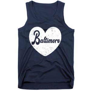 Baltimore Heart Baseball Sports Fan Tank Top