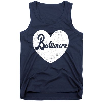 Baltimore Heart Baseball Sports Fan Tank Top