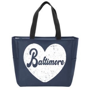 Baltimore Heart Baseball Sports Fan Zip Tote Bag