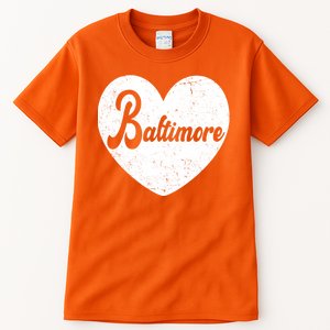 Baltimore Heart Baseball Sports Fan Tall T-Shirt