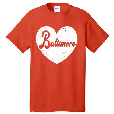 Baltimore Heart Baseball Sports Fan Tall T-Shirt