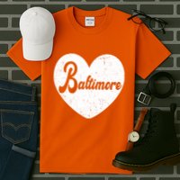 Baltimore Heart Baseball Sports Fan Tall T-Shirt