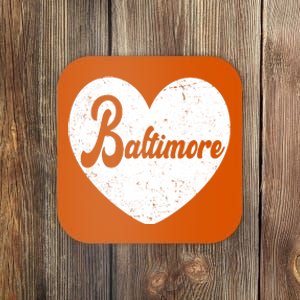 Baltimore Heart Baseball Sports Fan Coaster