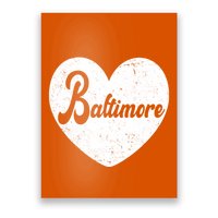 Baltimore Heart Baseball Sports Fan Poster