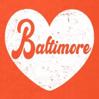 Baltimore Heart Baseball Sports Fan Poster
