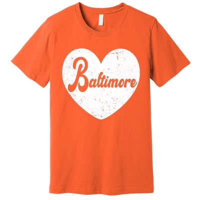 Baltimore Heart Baseball Sports Fan Premium T-Shirt