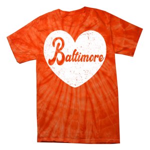 Baltimore Heart Baseball Sports Fan Tie-Dye T-Shirt