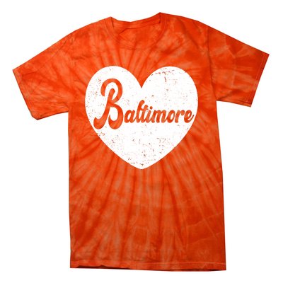 Baltimore Heart Baseball Sports Fan Tie-Dye T-Shirt