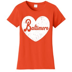 Baltimore Heart Baseball Sports Fan Women's T-Shirt