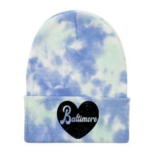 Baltimore Heart Baseball Sports Fan Tie Dye 12in Knit Beanie