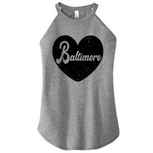 Baltimore Heart Baseball Sports Fan Women's Perfect Tri Rocker Tank