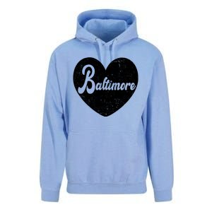 Baltimore Heart Baseball Sports Fan Unisex Surf Hoodie