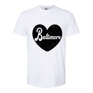 Baltimore Heart Baseball Sports Fan Softstyle CVC T-Shirt