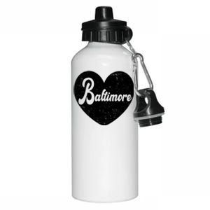 Baltimore Heart Baseball Sports Fan Aluminum Water Bottle